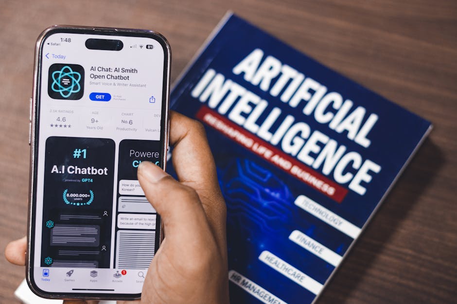 AI chat interface on screen